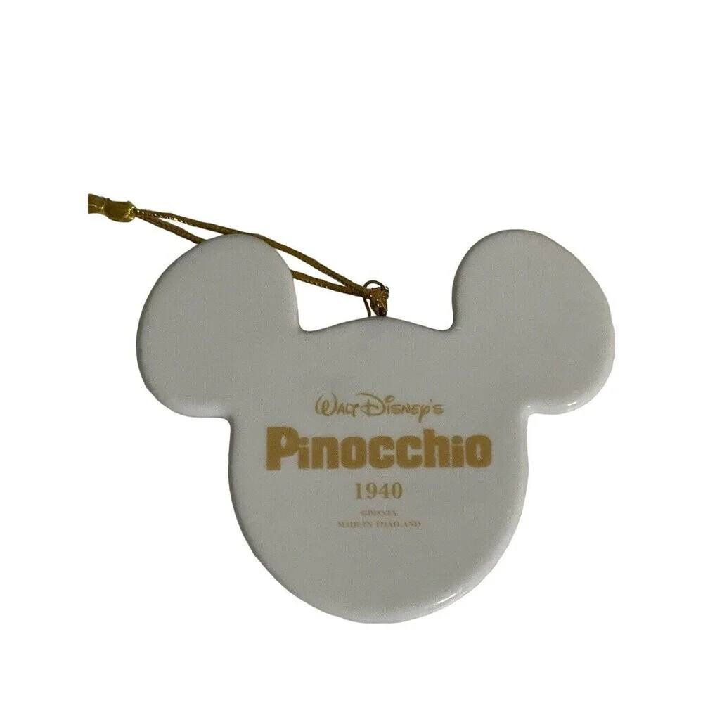 Rare Jiminy Cricket Pinocchio Christmas Ornament Porcelain Mickey Mouse Ears